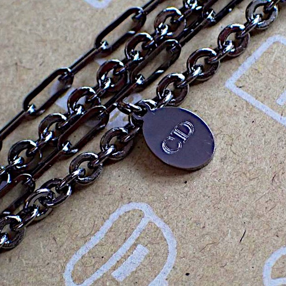 Authentic Dior Homme 04 AW Slimane CD Clasp Rare 4 Tier Chain Necklace - Picture 4 of 8